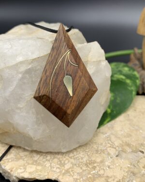 Pendentif Bois & Laiton